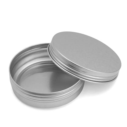 50PCS Aluminum Tin Jars – 5g to 100g Metal Containers for Cosmetic Creams, Lip Balm & Face Care