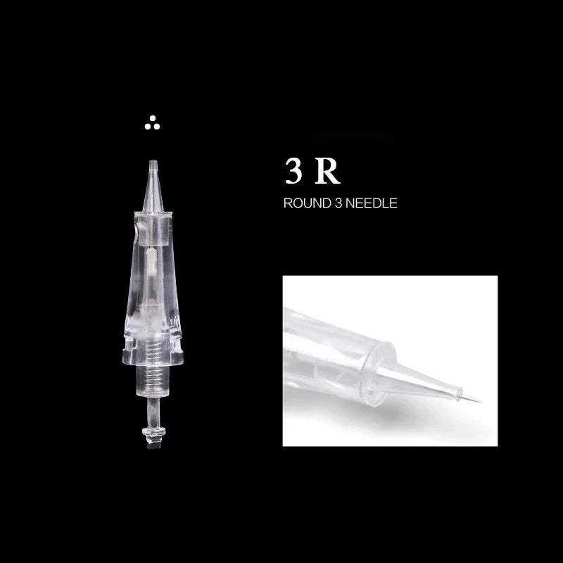 5/10PCS Microblading Bayonet Needles – 1D/1R/3R/5R/5F/Nano Cartridge for PMU Eyebrow, Lip & Eyeliner Tattoo