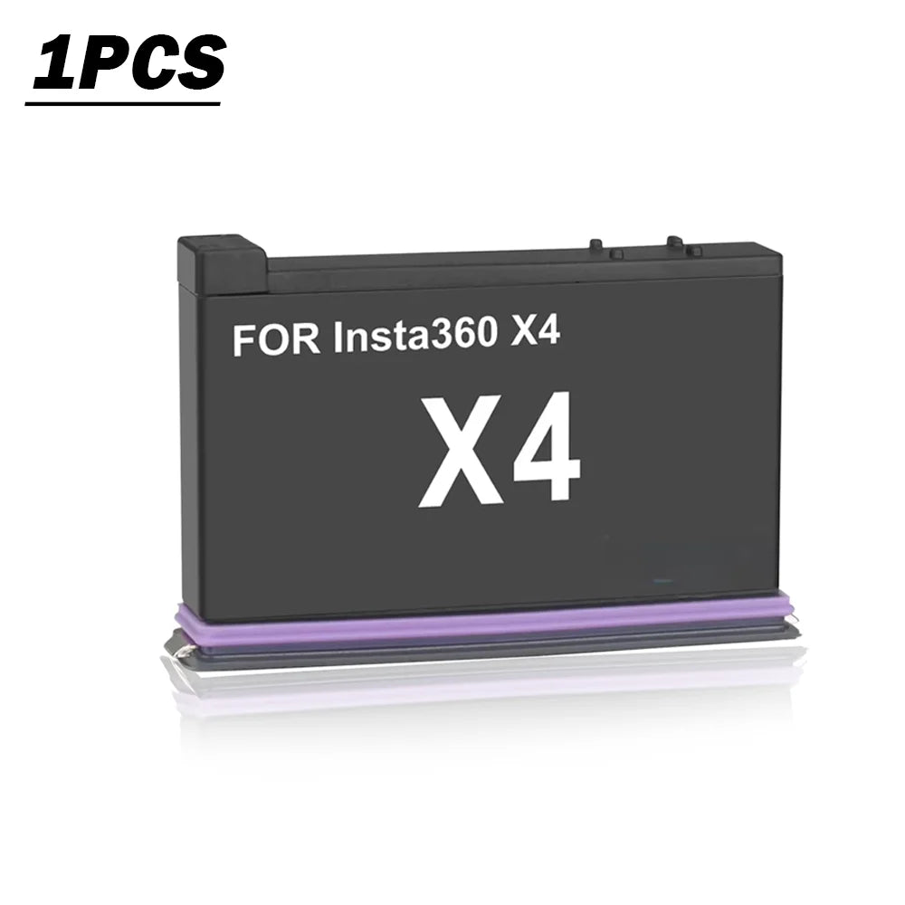 Insta360 X4 Battery 3.85V 2500mAh – Rechargeable Li-ion with Fast Charging Case & Storage Box for 360 Panoramic Action Cameras