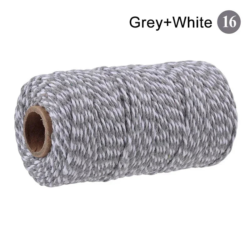 2mm 100M Macrame Cotton Cord – Twine Thread for DIY Crafts, Wall Hangings, Bohemian Wedding & Home Decor