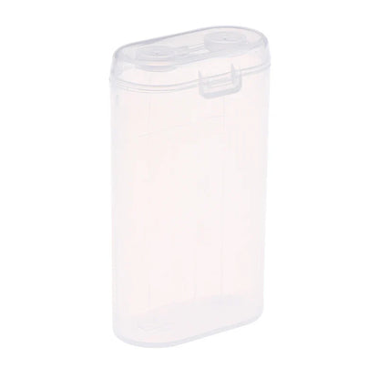 1PC 18650 Battery Portable Waterproof Clear Holder - Transparent Plastic Safety Case for 2 Sections 18650 - Storage Box