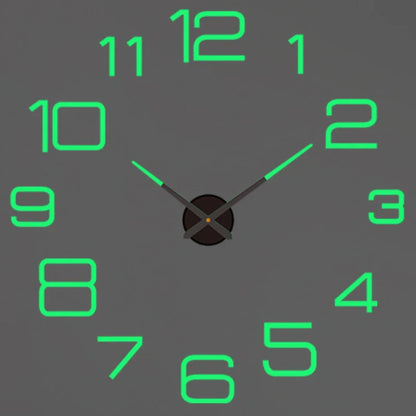 2023 Modern Large 3D DIY Wall Clock – Acrylic Mirror Quartz Clock for Living Room Home Decor