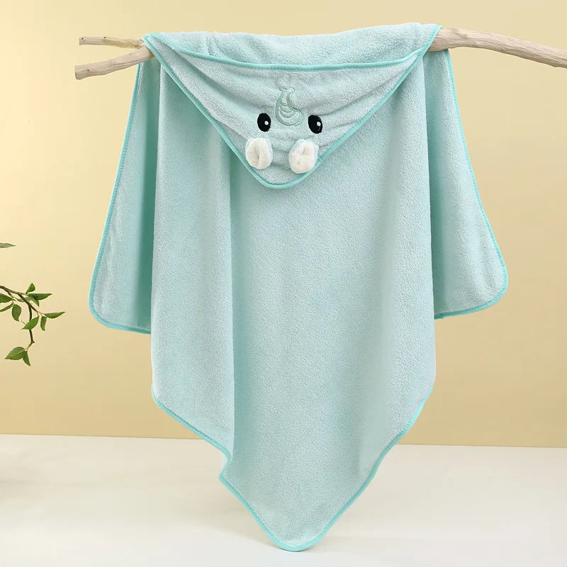 Cute Baby Bath Towel – Soft, Absorbent Newborn Swaddle Wrap Blanket for Girls & Boys