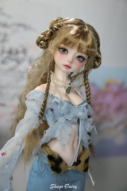 Shugafairy Kikyou D 1/4 BJD Doll – Fullset Street Girl with Big Chest, Summer Carnival Y2K Style Ball-Jointed Fashion Doll Toy