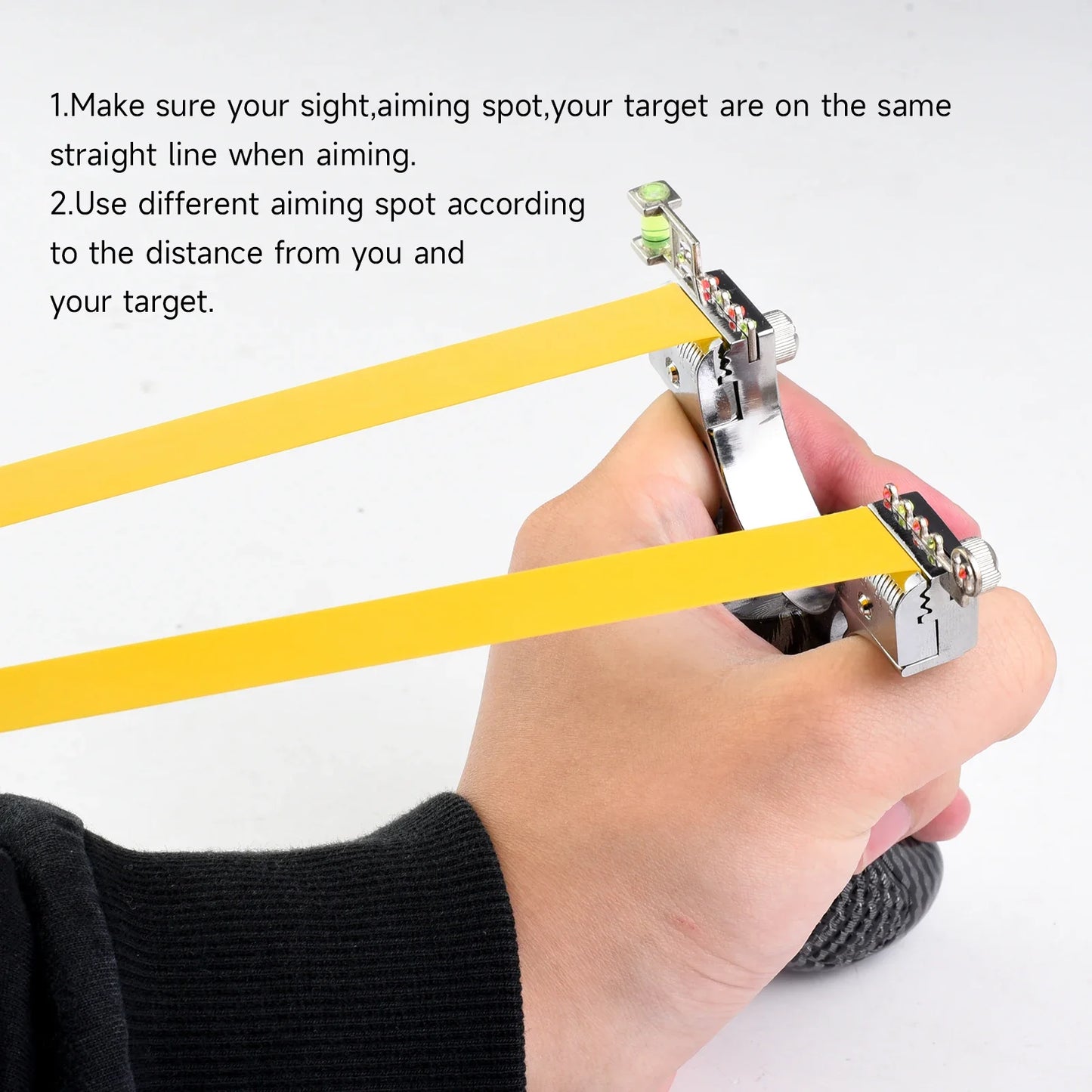High-Quality Metal Slingshot – Anti-Slip Handle Precision Aiming Catapult for Outdoor Hunting, Shooting & Target Practice Kit