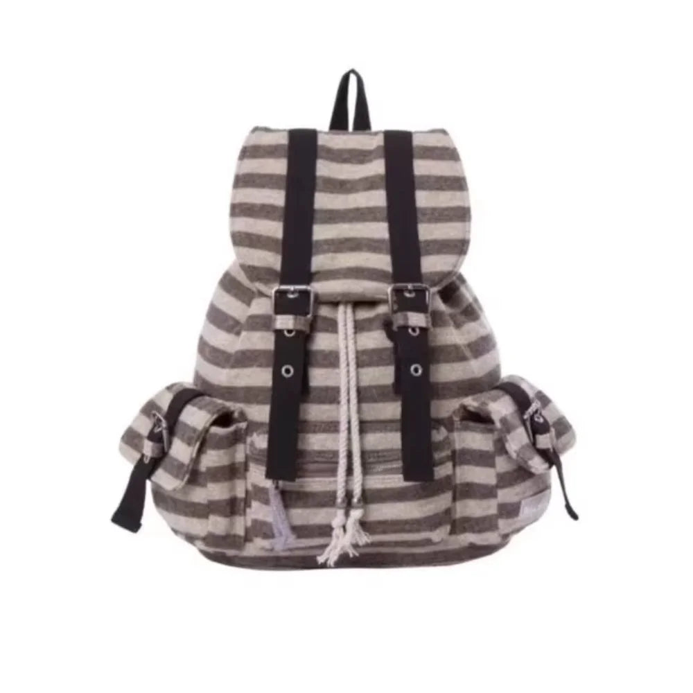 High-Quality Korean Unisex Backpack – Drawstring Design Soft Tote Bookbag with Large Capacity