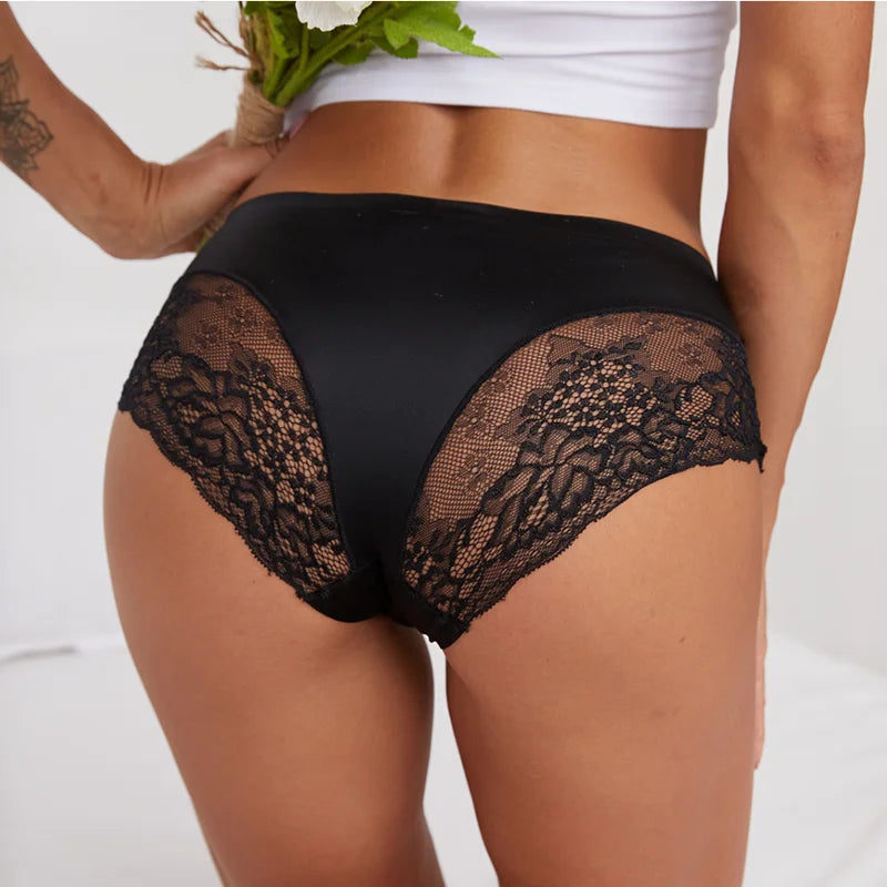 BZEL Sexy Lace Underwear - Women's Ice Silk Seamless Panties | Cozy Comfort & Skin-Friendly Lingerie
