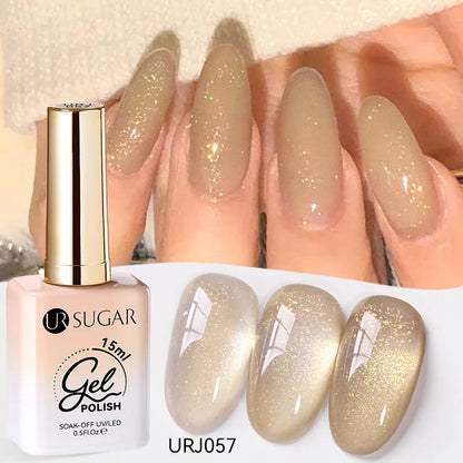 UR SUGAR 15ml Jelly Milky White Gel Polish – Translucent UV Soak Off Nail Art Varnish Semi-Permanent Fashion Nail Color
