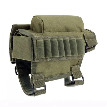 Buttstock Cheek Rest Shell Holder – Rifle Stock Ammo Cartridge Pouch for Hunting & Outdoor Shooting Gun Accessories Bag