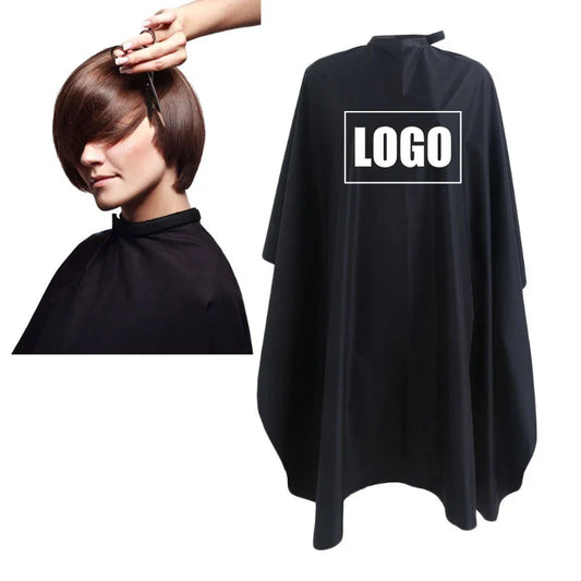 Custom Logo Waterproof Salon Apron – Haircut Cover, Dust-Proof Styling Cape for Hairdressers & Barbers