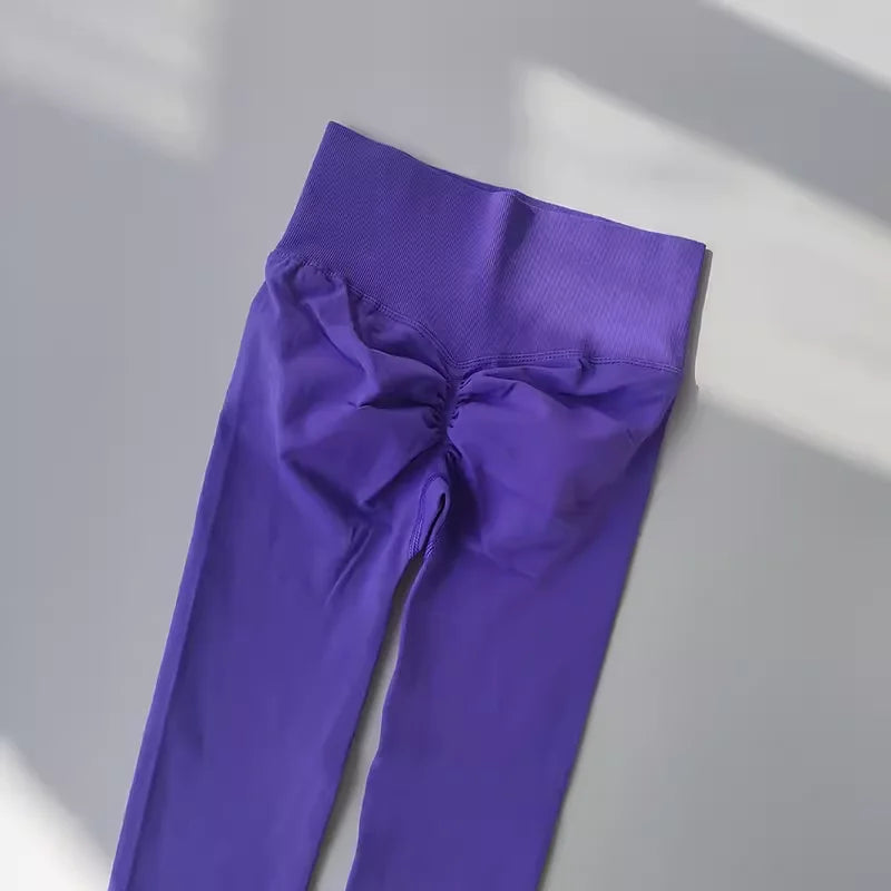 High Waist Women’s Yoga Leggings – Seamless Push-Up Fitness, Running & Gym Pants with Hip Lift and High Elasticity