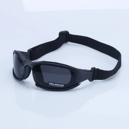 X7 Military Polarized Sunglasses for Men: Bullet-Proof, Smoke Lens Goggles for Motorcycle Cycling and Airsoft Shooting