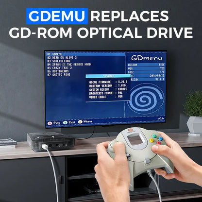 GDEMU V5.20.5 Optical Drive Emulator Kit — Remote Card Mount for SEGA Dreamcast DC Console