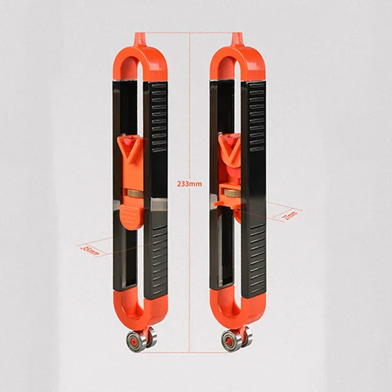 Irregularity Radian Woodworking Gauge Set: Adjustable Profile Scribing Ruler for Precise Measurement - Contour Marking Tool with Lock
