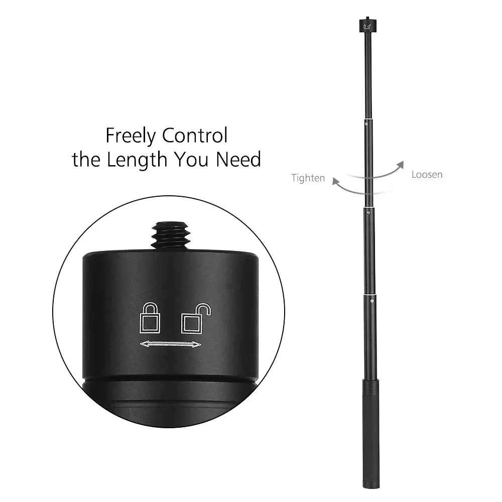 Metal Mini Tripod Stand for DJI, Zhiyun, Feiyu Gimbals & DSLR Cameras, Monopod with 1/4" Screw, Tabletop Handheld Stabilizer