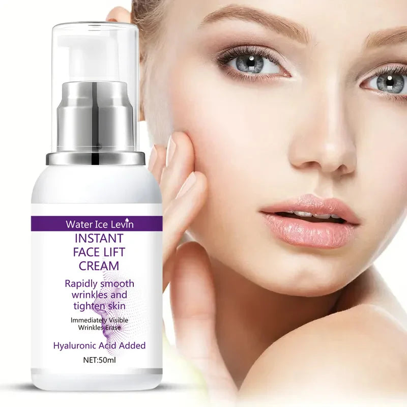 Hyaluronic Acid Instant Face Lift Cream – Anti Wrinkle Firming Skin Tightening Moisturizer for Youthful Glow