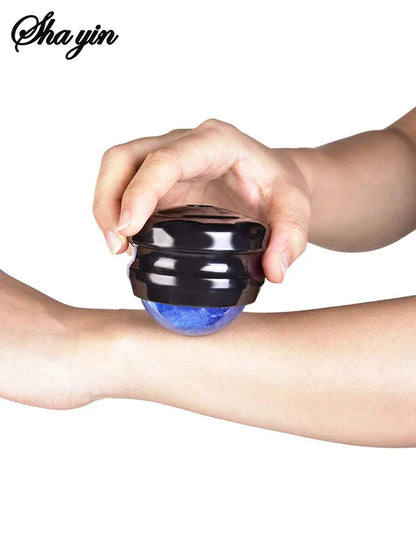 Mini 360° Spin Manual Massage Ball — Self-Therapy Tool for Back, Shoulders & Foot Muscle Relaxation