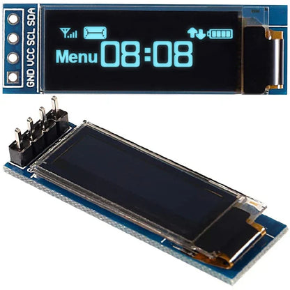 0.96 Inch OLED Display Module | SSD1306 I2C IIC SPI Serial 128x64 LCD for Arduino with Soldered Pin Headers