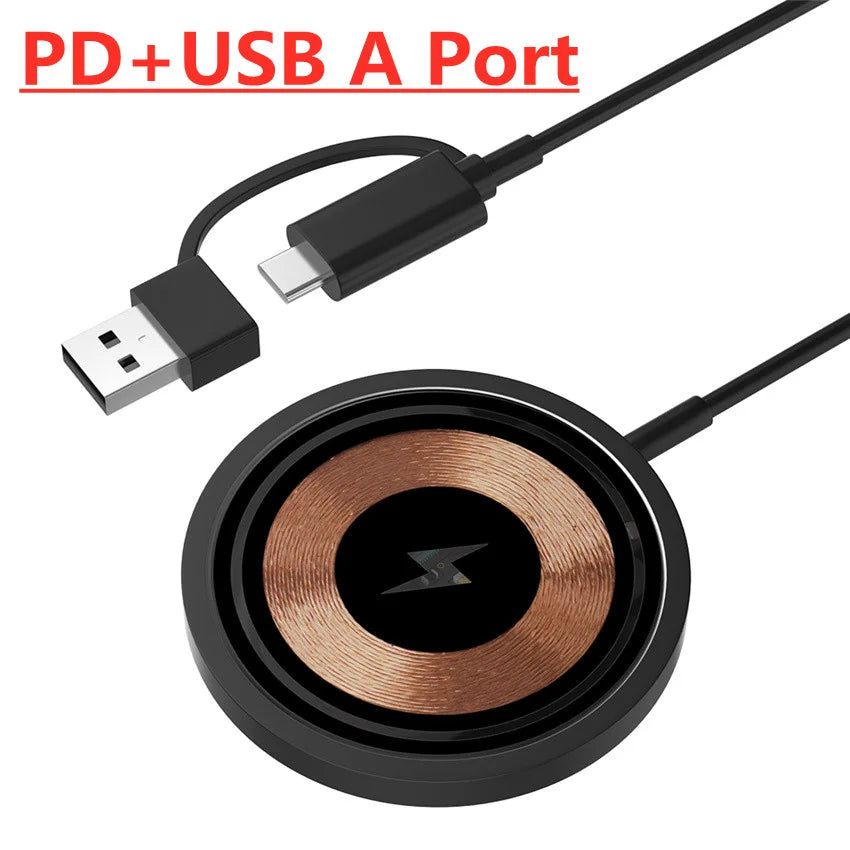 100W Magnetic Wireless Charger Pad — Fast PD Charging for iPhone 15/14/13 Pro Max, AirPods & MacSafe Portable Station