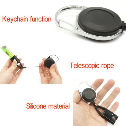 Silicone Lighter Protective Cover with Retractable Keychain - Regular Size Lighter Holder Sleeve Clip for Smoking Accessories - 1 Piece