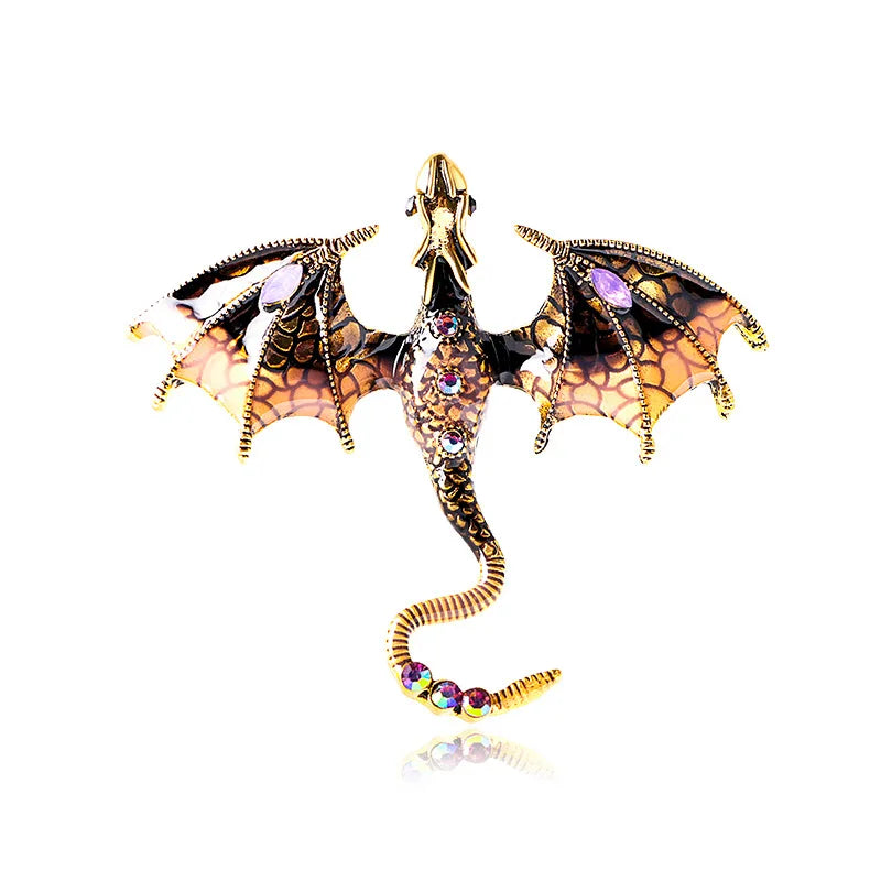Fly Dragon Enamel Lapel Pins - Brooch for Jeans, Backpacks | Jewelry Clothing Badges | Wedding Gift & DIY Decor for Men