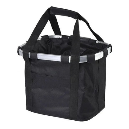 Bicycle Front Basket & Pet Carrier — 2-in-1 Detachable MTB Handlebar Bag, Small Dog Pouch, Foldable Cycling Baggage, 5KG Load