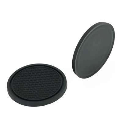 Universal Black Anti-Slip Car Cup Holder Coaster Pads – Interior Accessories for Most Vehicles