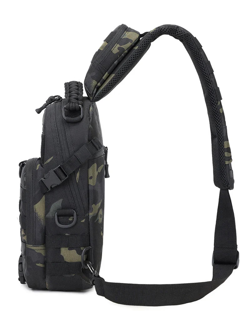 Camping Tactical Chest Bag – MOLLE Sling Backpack for Men, Outdoor Hiking, Cycling & Fishing