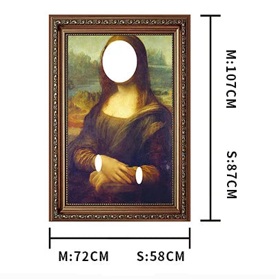 Mona Lisa & The Scream Art Cosplay Costume - Funny Halloween Carnival Sponge Suit for Adults & Kids