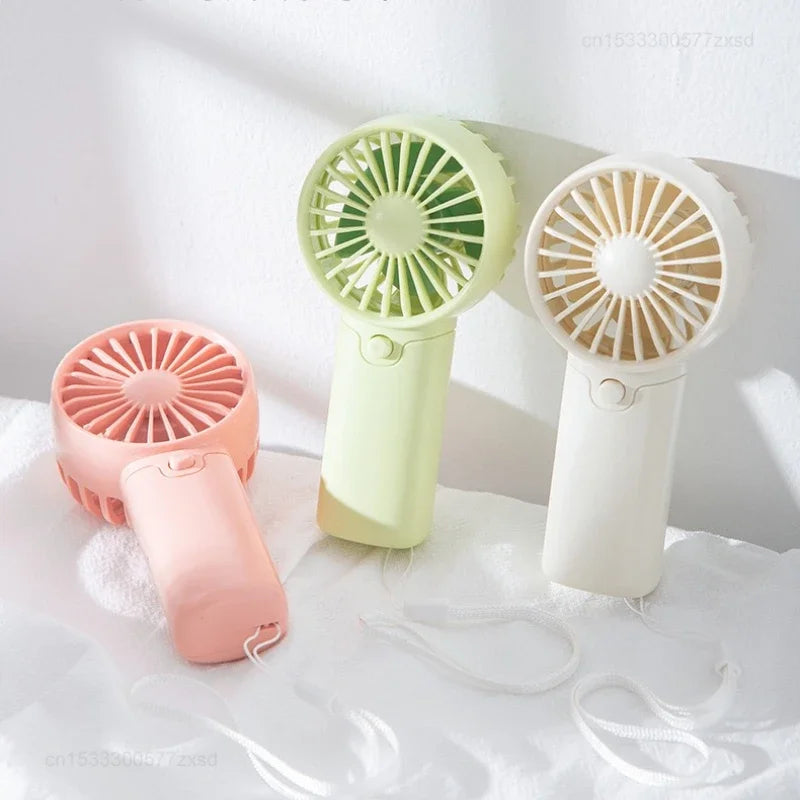 Cute Mini Portable Handheld Fan | Lightweight Pocket Electric Fan, Low Noise for Students, Outdoor Use 2025