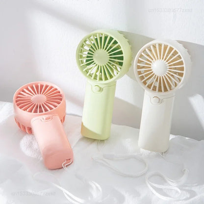 Cute Mini Portable Handheld Fan | Lightweight Pocket Electric Fan, Low Noise for Students, Outdoor Use 2025