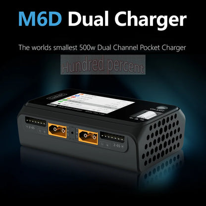 ToolkitRC M6D V3 500W 15A Dual Channel Smart Charger Discharger for 1-6S LiPo FPV Batteries