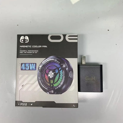 FS12 45W Semiconductor Tablet & Phone Cooler – Magnetic RGB Gaming Cooling Fan for Tablets, iPads & Smartphones with Powerful Heat Dissipation