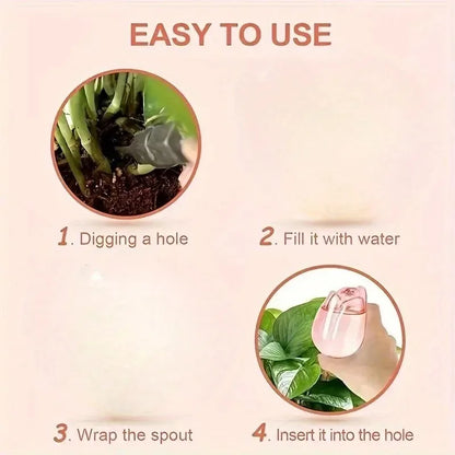 Pink Tulip Plant Watering Balls – Automatic Drippers for Indoor & Outdoor Plants, Easy Gardening Watering Tool