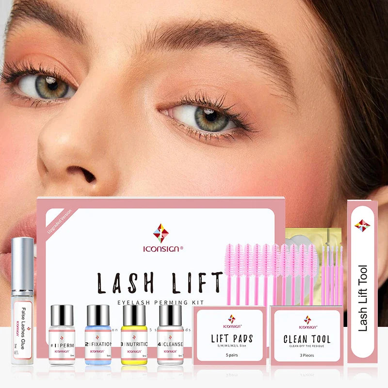 ICONSIGN Lash Lift Kit – Upgrade Version for Eyelashes, Lasts 6-8 Weeks, Calia Perm Enhancer Makeup Tools