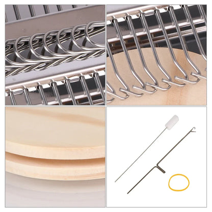 Hand Tapestry Wood Loom - Small Weaving Frame Tool for Clothes, Jeans Repair & DIY Knitting Crafts