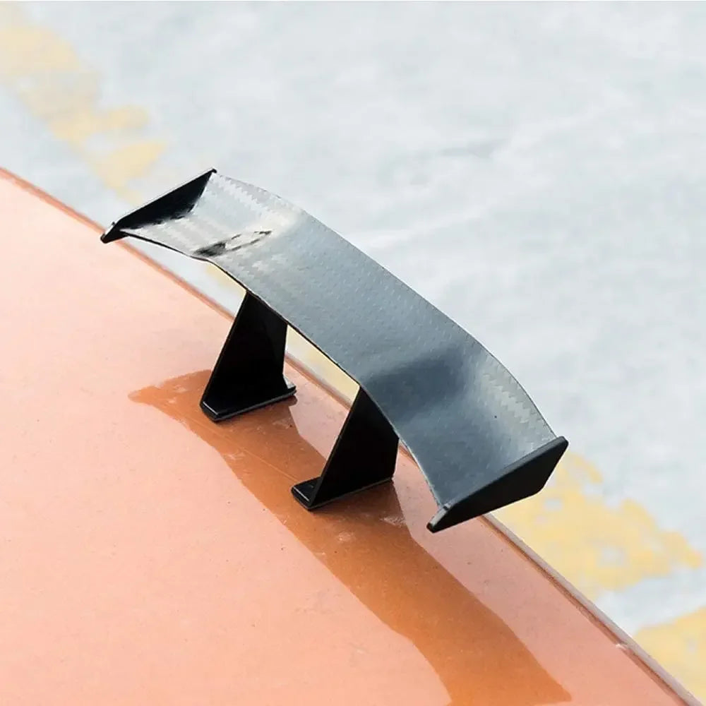 Mini Carbon Fiber Tail Wing - Universal Car & Motorcycle Creative Rear Decoration Accessory