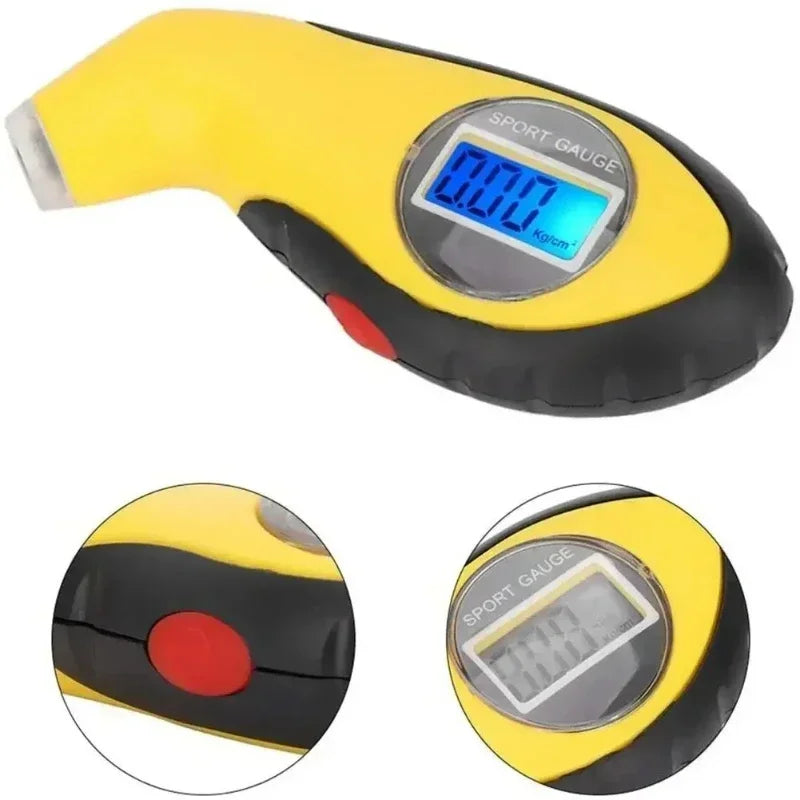 Compact Digital Tire Pressure Gauge – LCD Display for Cars, Motorcycles & Vehicle Maintenance