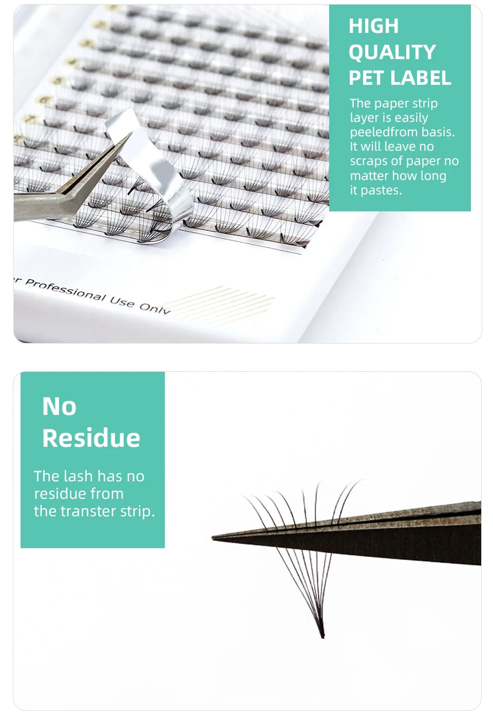 AGUUD 10-Tray Premade Volume Lashes – Super Fans with Needle Stem & Narrow Base for Eyelash Extensions