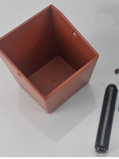 Anti-Slip Dump Bin Bucket – Beveled Coffee Grounds Container for Espresso Knock Box & Coffee Waste Bar
