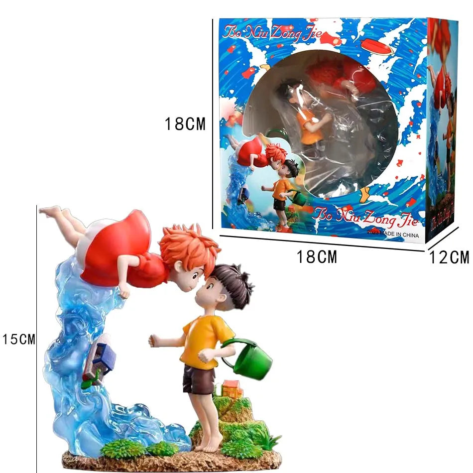 Ponyo on the Cliff PVC Figure – Ponyo & Sosuke Anime Action Figurine, Collectible Toy & Birthday Gift
