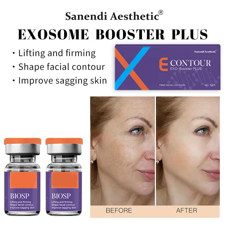 2025 Exosomas Plus Facial Serum – Anti-Aging, Lifting & Moisturizing Dermapen Booster for Acne Scar Repair, 7ml×5 Vials