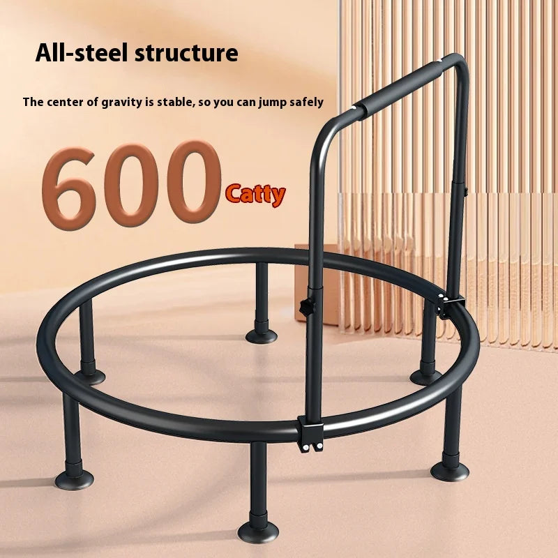 Household Indoor Trampoline – Foldable Thickened Steel Pipe Bounce Bed for Kids and Adults