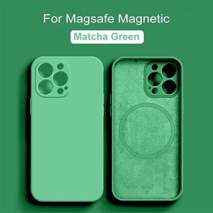 MagSafe Magnetic Silicone Case - Original Wireless Charging Cover for iPhone 15 14 13 12 11 Pro Max Mini X XR XS 8 Plus