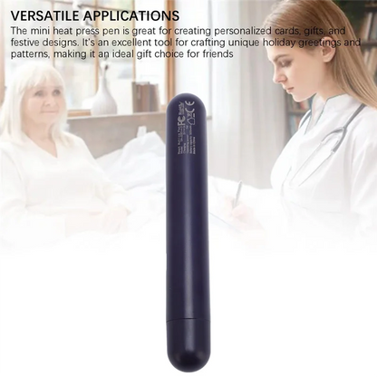 AT63 Mini Heat-Press Pen – Compact DIY Tool for 3-Second Heat Sealing & Personalized Cards