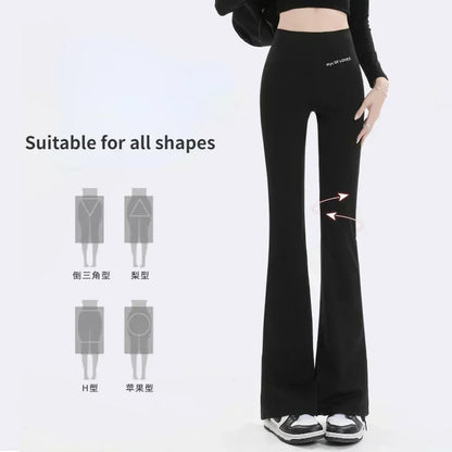 Flare Leggings for Women: High Waist Wide Leg Yoga Pants - Seamless Fitness Tights for Gym, Sports, and Casual Slimming Wear