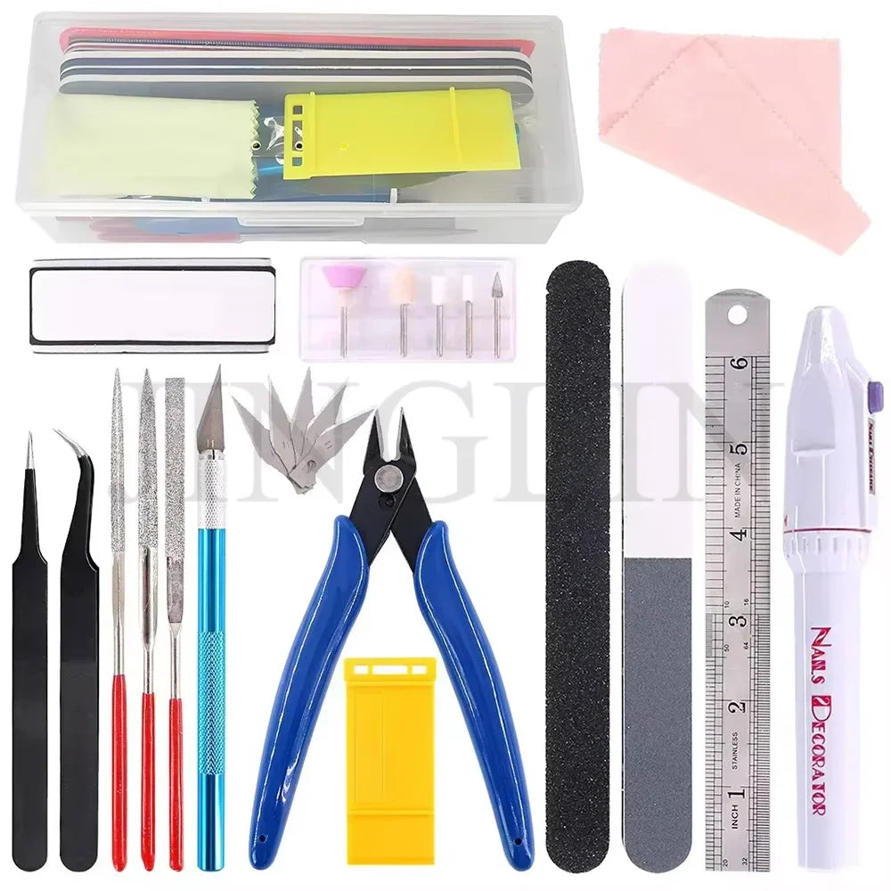 3D Printer Tool Kit – Electronic Wire Pliers, Trimming Knife, Scraper, Deburring Cutter & Tweezers Set