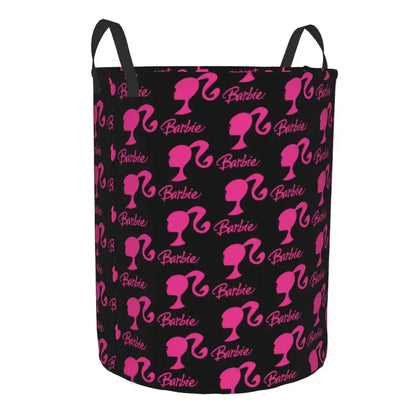 Custom Barbie Logo Laundry Basket – Collapsible Large Capacity Clothes Storage Bin, Disney Baby Hamper