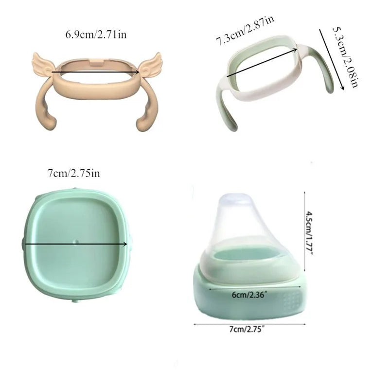 BPA-Free Classic Newborn Bottle Grip Handle – Compatible Silicone Handles for Hegen Bottle, Baby Feeding Accessories