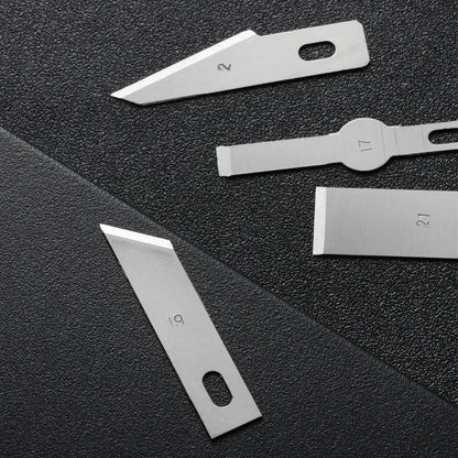 10pcs Non-Slip Metal Craft Knife Blades – Precision Engraving & Cutter Tools for PCB Repair & Mobile Phone Scalpel
